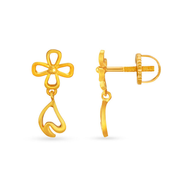 22 Karat Gold Drop Earrings,,hi-res