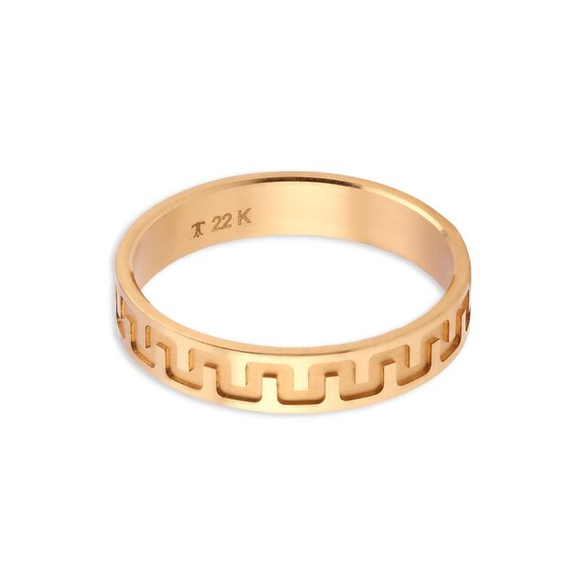 Scintillating 22 Karat Gold Wave Pattern Finger Ring 4