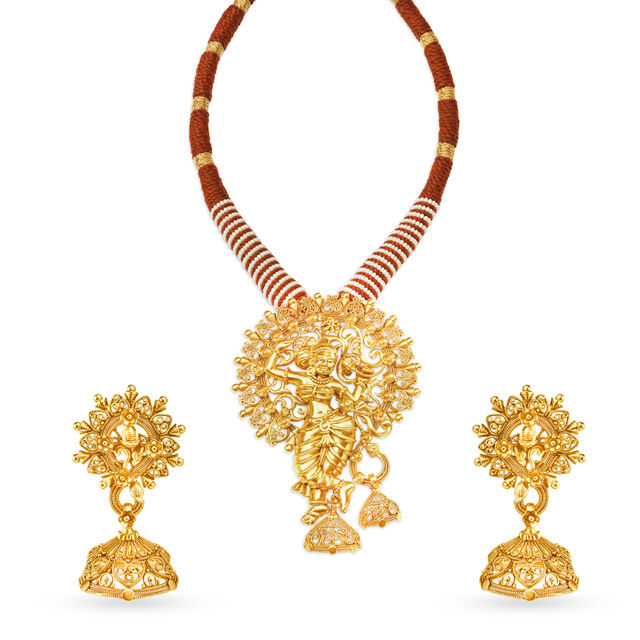 Opulent Pendant and Earrings Set 
