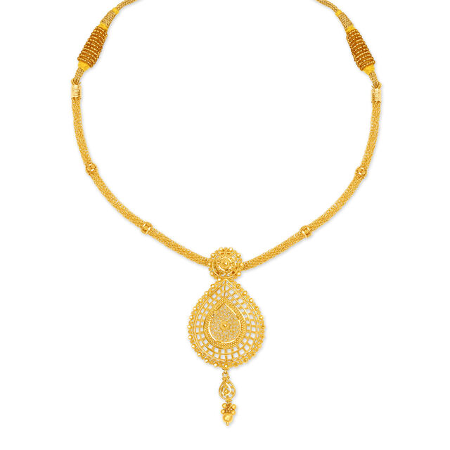 Mesmerising Gold Necklace Set,,hi-res