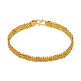 Modish 22 Karat Yellow Gold Woven Bracelet,,hi-res 