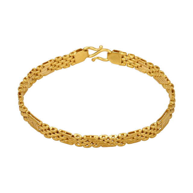 Modish 22 Karat Yellow Gold Woven Bracelet,,hi-res 