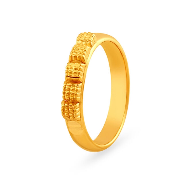 Quirky Square Gold Finger Ring,,hi-res