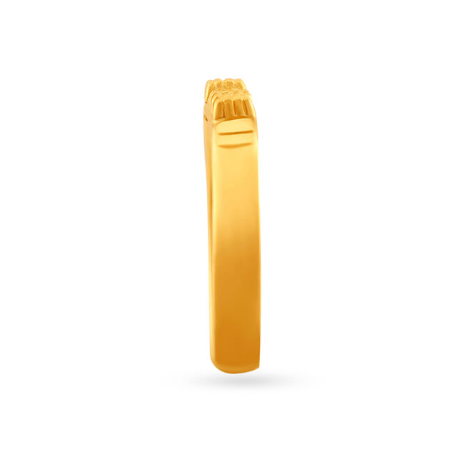 Quirky Square Gold Finger Ring,,hi-res