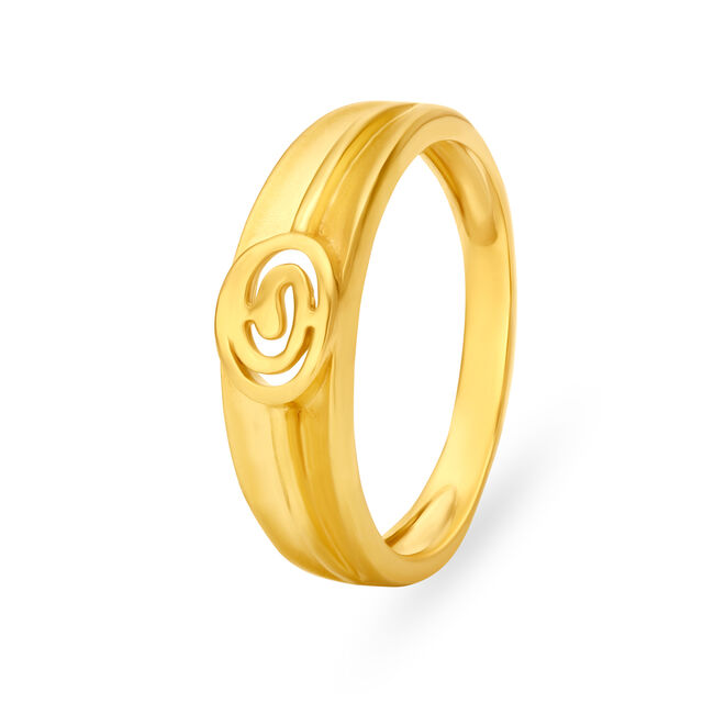 Elegant 22 Karat Yellow Gold Swirling Cutout Finger Ring,,hi-res