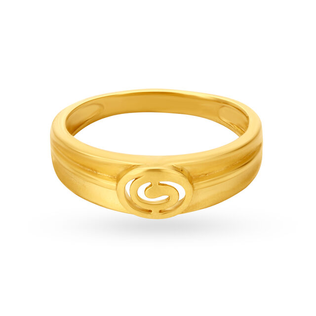 Elegant 22 Karat Yellow Gold Swirling Cutout Finger Ring,,hi-res