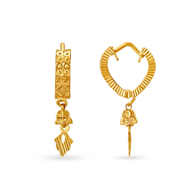 Alluring Gold Hoop Bali Earrings,,hi-res