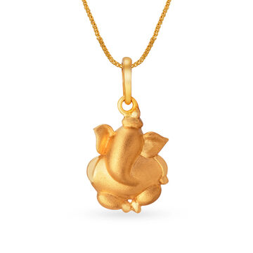 Devotional Ganesha Gold Pendant