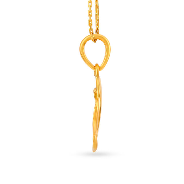 Nature Inspired Gold Pendant