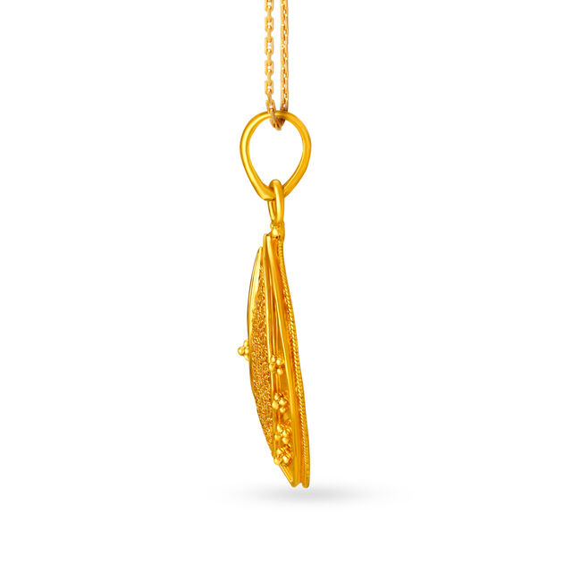 Stunning 22 Karat Yellow Gold Marquise Pendant