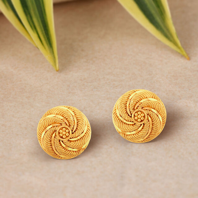Gold Stud Earrings Tanishq Earring Design With Price Tata Tanishq