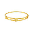 Dainty Flower Gold Bangle,,hi-res 