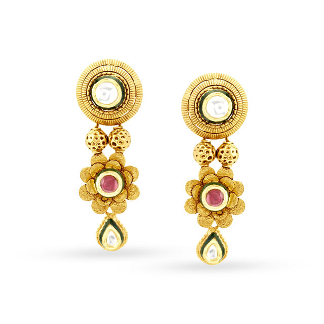 Hypnotising Floral Gold Necklace Set
