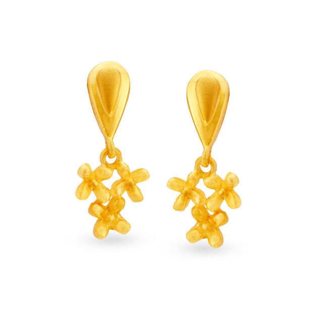 Charming Teardrop Gold Earrings,,hi-res