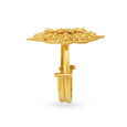 Floral Gold Burfi Ring with Opulent Rava Work,,hi-res 3