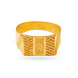 Royal Textured Gold Ring for Men,,hi-res 2