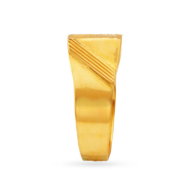 Royal Textured Gold Ring for Men,,hi-res 3