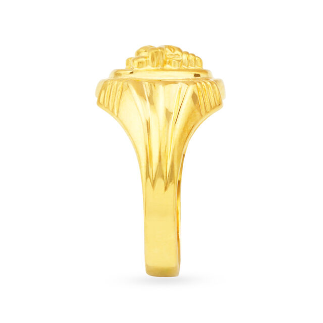 Textured Lord Ganesha Mens Finger Ring,,hi-res