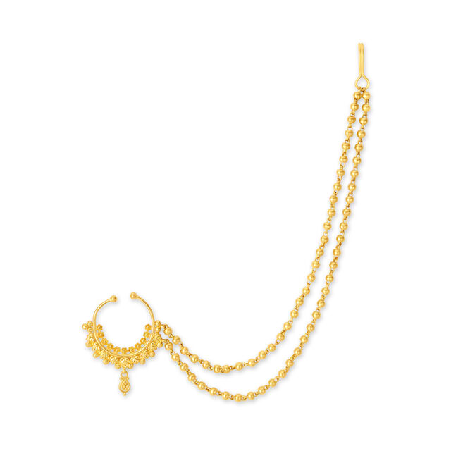 Beautiful Gold Nath for the Bengali Bride,,hi-res 