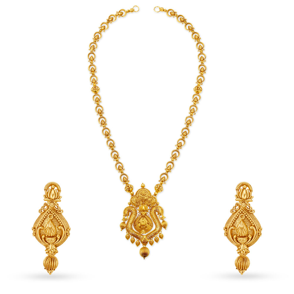 Gold necklace for wedding with price clearance