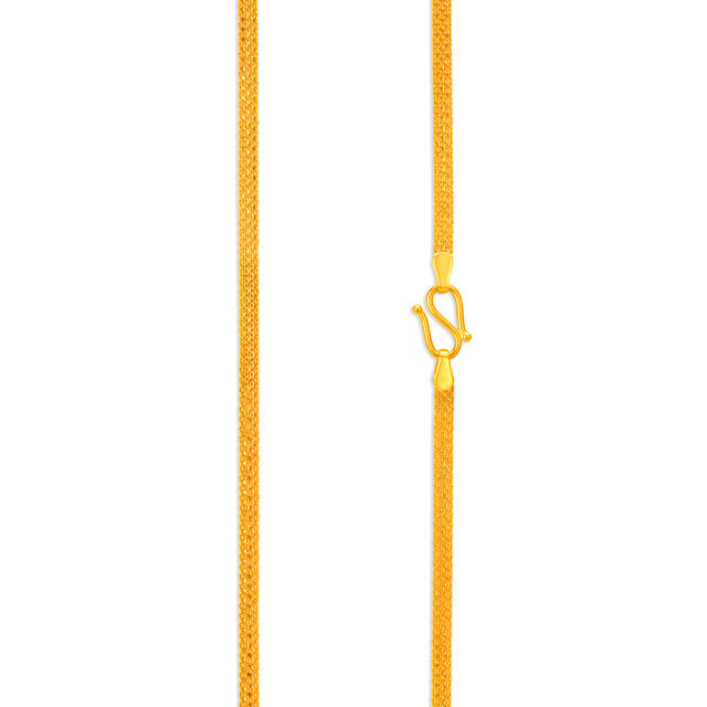 Subtle Flat Cable Gold Chain for Men,,hi-res 2