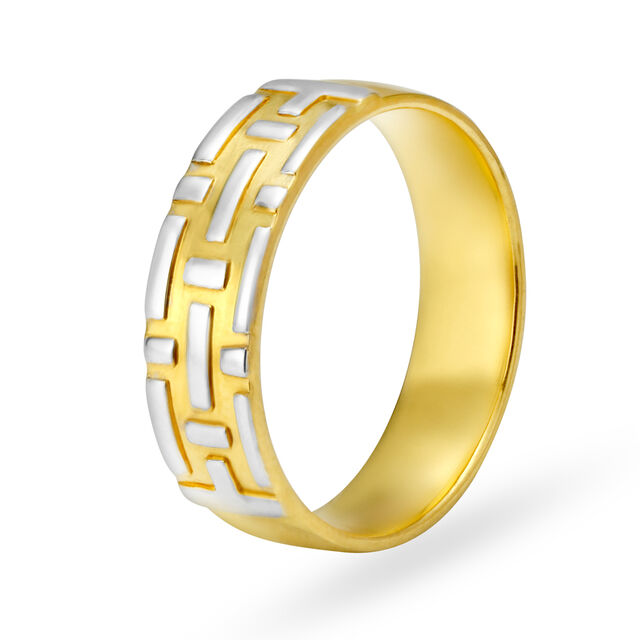 Geometric Gold Ring for Men,,hi-res