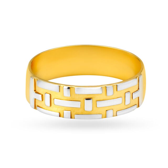 Geometric Gold Ring for Men,,hi-res