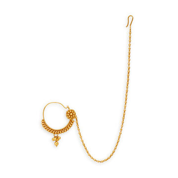 Traditional Floral Gold Nath