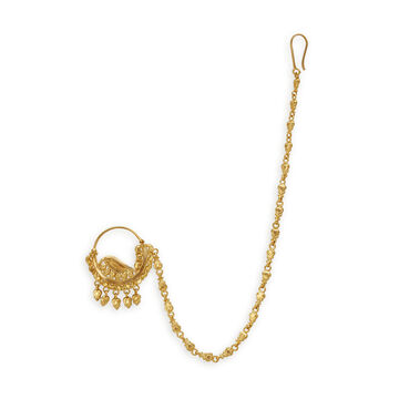 Enchanting Gold Nath for the Bihari Bride