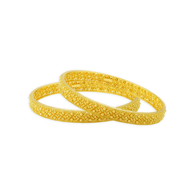 Artistic Traditional Gold Bangle,,hi-res 