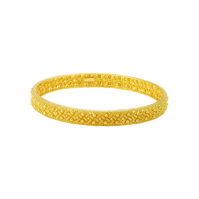 Artistic Traditional Gold Bangle,,hi-res 2