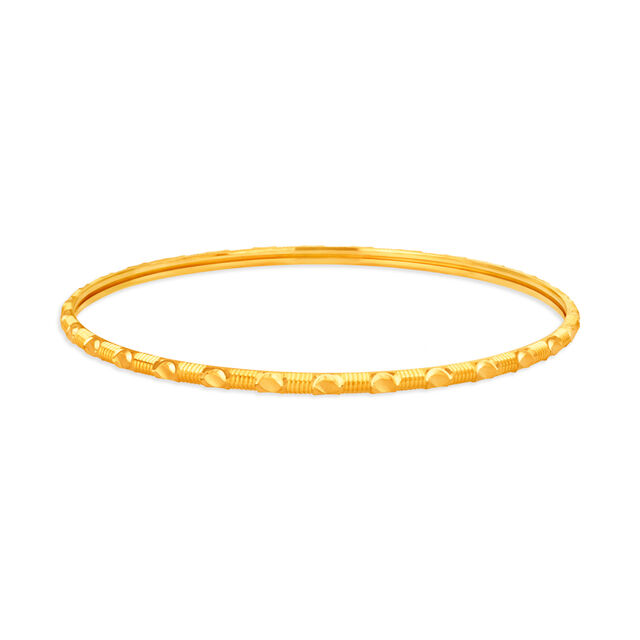 Stamp Work Gold Bangle