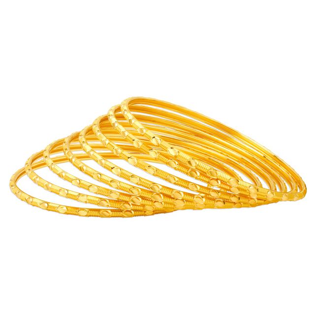 Stamp Work Gold Bangle