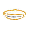 Sparkling Beaded Gold Bangle,,hi-res 