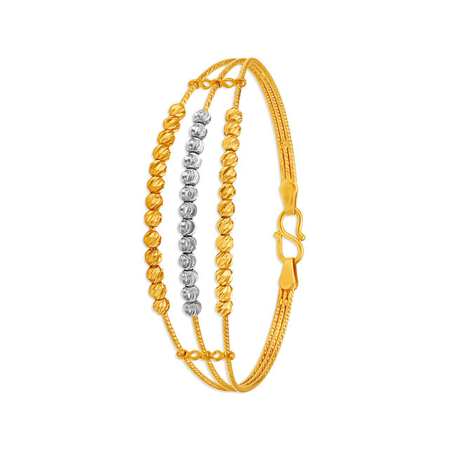 Sparkling Beaded Gold Bangle,,hi-res 2