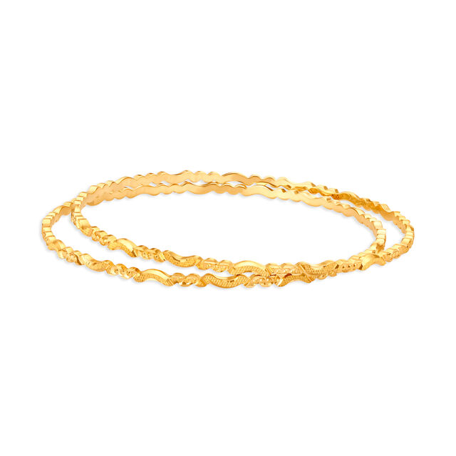 22 Karat Yellow Gold Bangle Set 