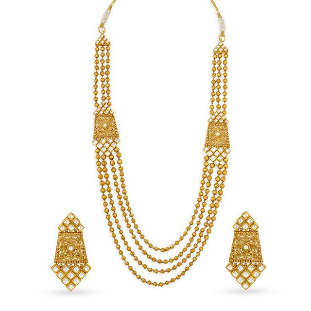 Royal Gorgeous Gold Necklace Set,,hi-res