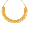 Exquisite Yellow Gold Necklace and Earring Set 2