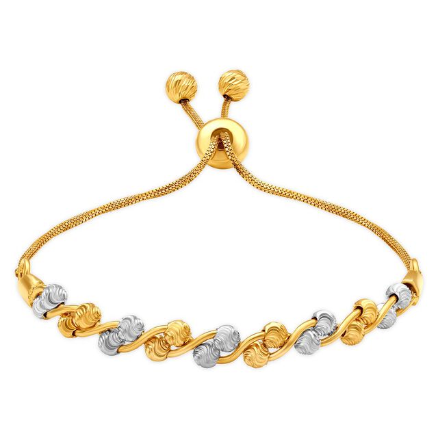 Dual Toned Gold Bracelet,,hi-res 