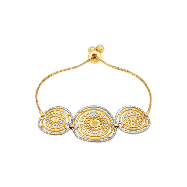 Dual Toned Gold Bracelet,,hi-res 