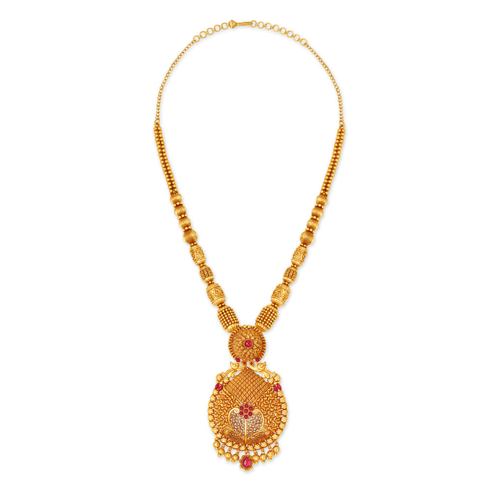 Gold haram designs in tanishq jewellery on sale