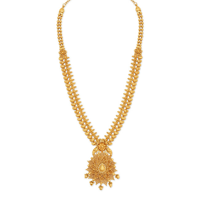 Ornate Floral Gold Haaram 