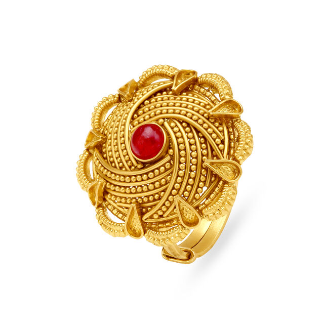 Hypnotic Butterfly Gold Finger Ring,,hi-res 