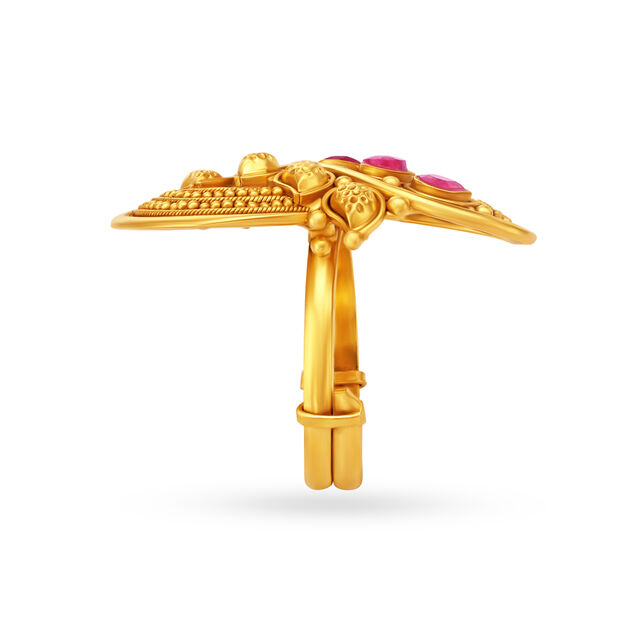 Antique Cocktail Look Gold Ring,,hi-res 4