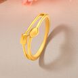 Contemporary 22 Karat Yellow Gold Geometric Finger Ring,,hi-res 