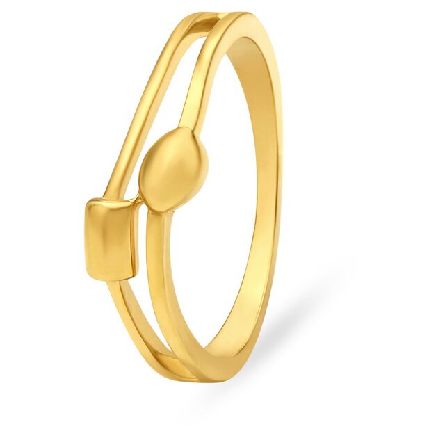 Contemporary 22 Karat Yellow Gold Geometric Finger Ring,,hi-res 2