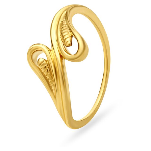 Stunning Floral Gold Ring,,hi-res