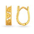 Contemporary Ornate Dainty Gold Hoop Bali Earrings 2