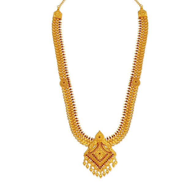 Peacock Inspired Gold Haaram 2