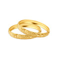 Broad Carved Gold Bangle,,hi-res 